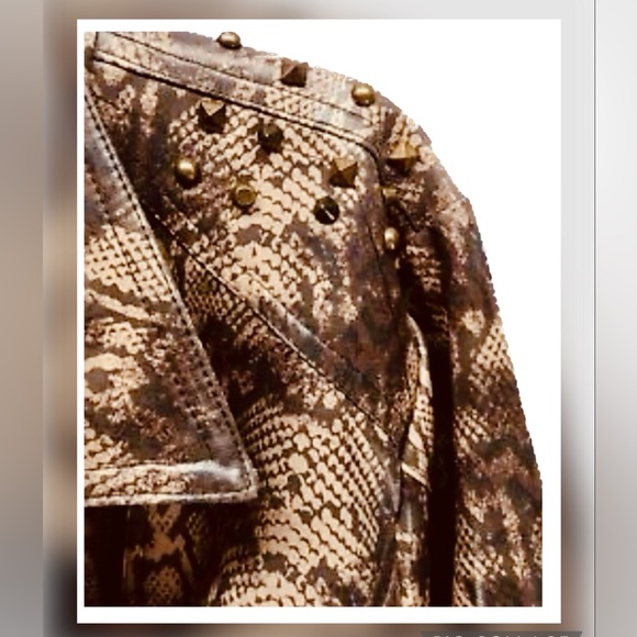 New with Tags Universe Wonder Woman 1984 Snake Print Crop Motto Jacket Size 3XL - Picture 5 of 11